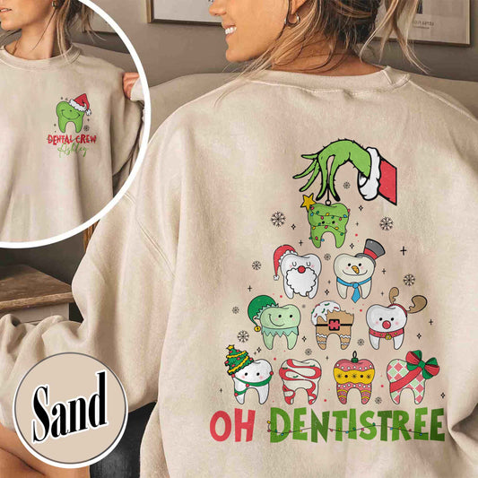 Dental Christmas Tree Sweatshirt,Funny Christmas Teeth Shirt,Funny Christmas Teeth,Christmas Teeth Dentist Shirt,Gift For Dentist On Christmas