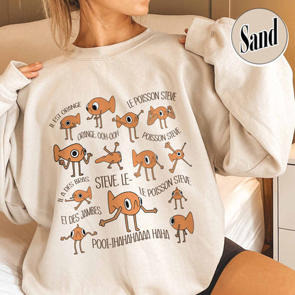 Le Poisson Steve Sweatshirt, Funny Meme Sweatshirt, Viral Meme Tiktok Sweatshirt
