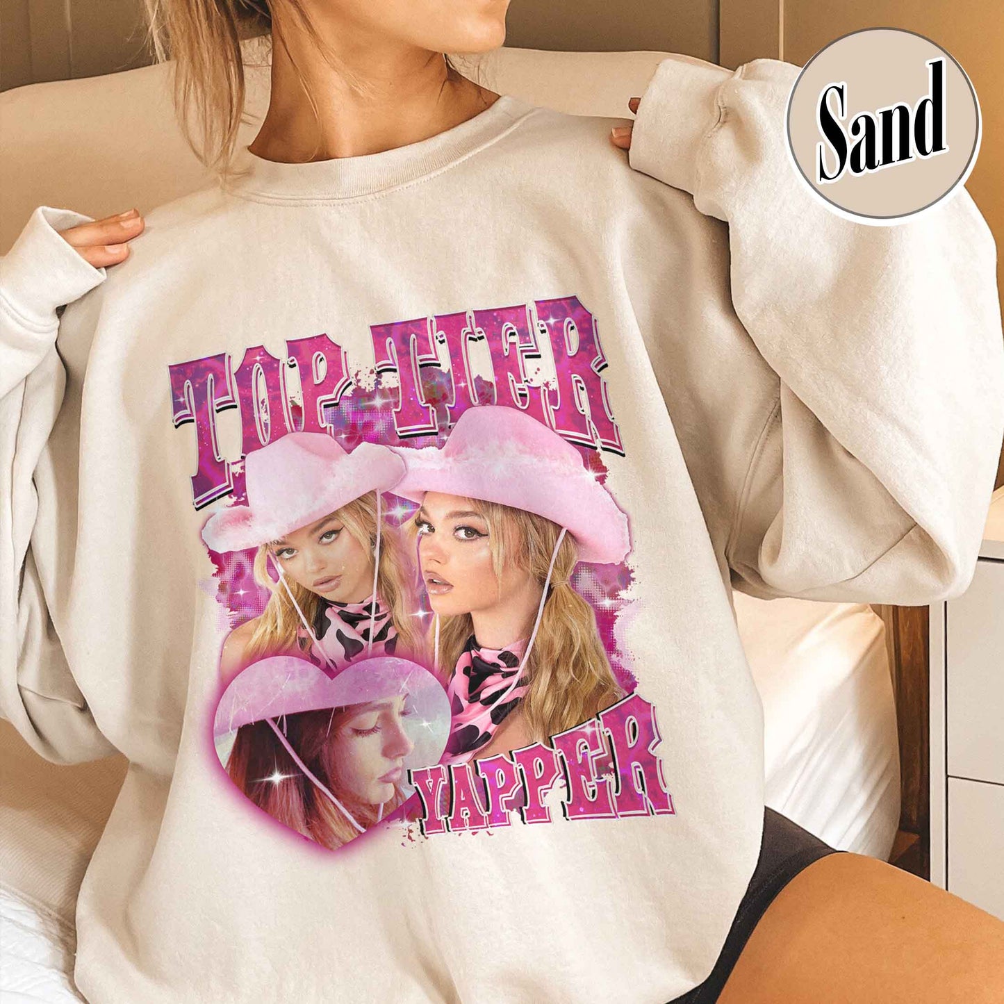 Custom Bootleg Sweatshirt, Top Tier Yapper Custom Sweatshirt, Custom Vintage Retro Sweatshirt