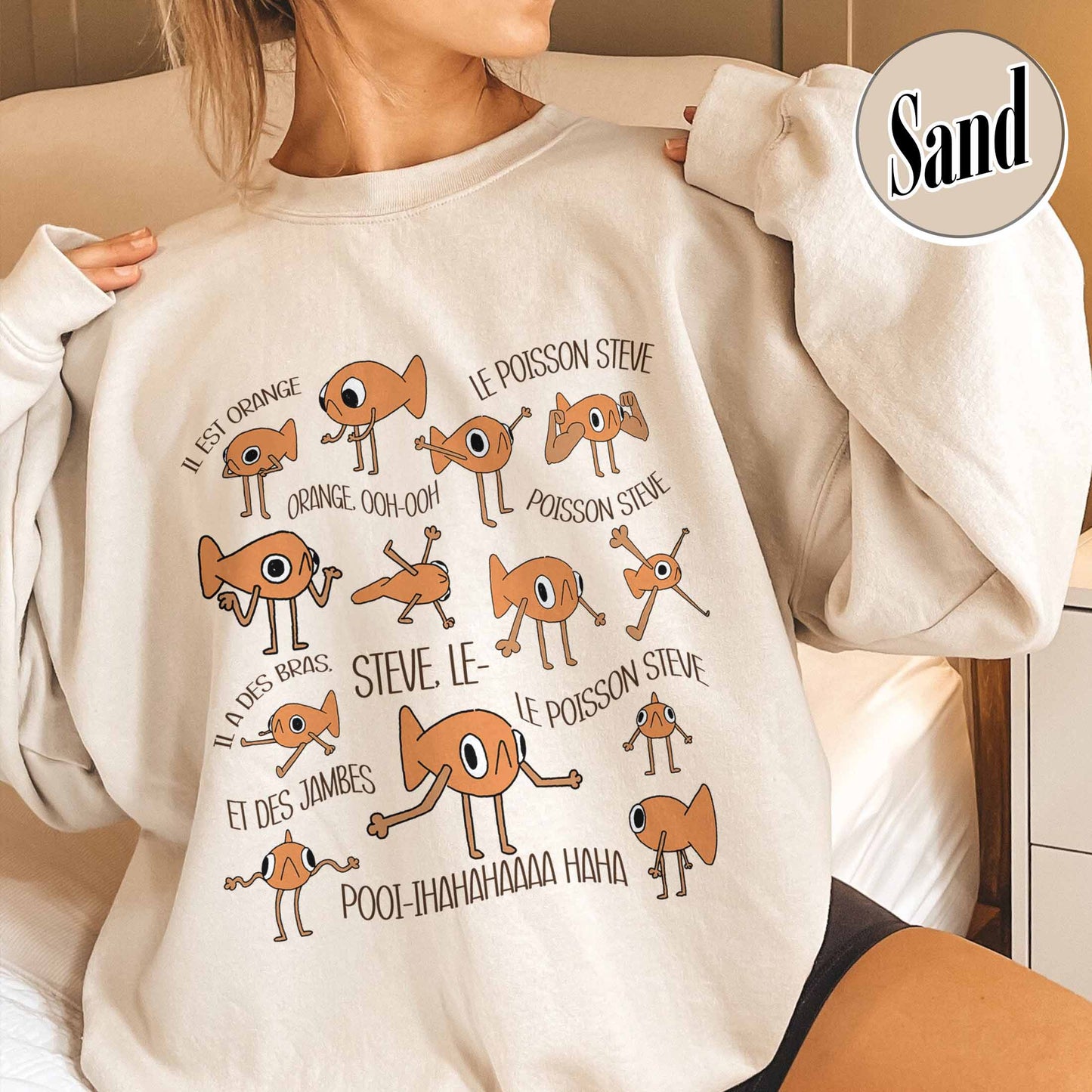 Le Poisson Steve Sweatshirt, Funny Meme Sweatshirt, Viral Meme Tiktok Sweatshirt