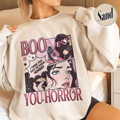 Halloween Sweatshirt, Boo Your Horror Halloween Sweatshirt, Horror Sweatshirts, Halloween Gift, Stay Spooky Sweatshirt
