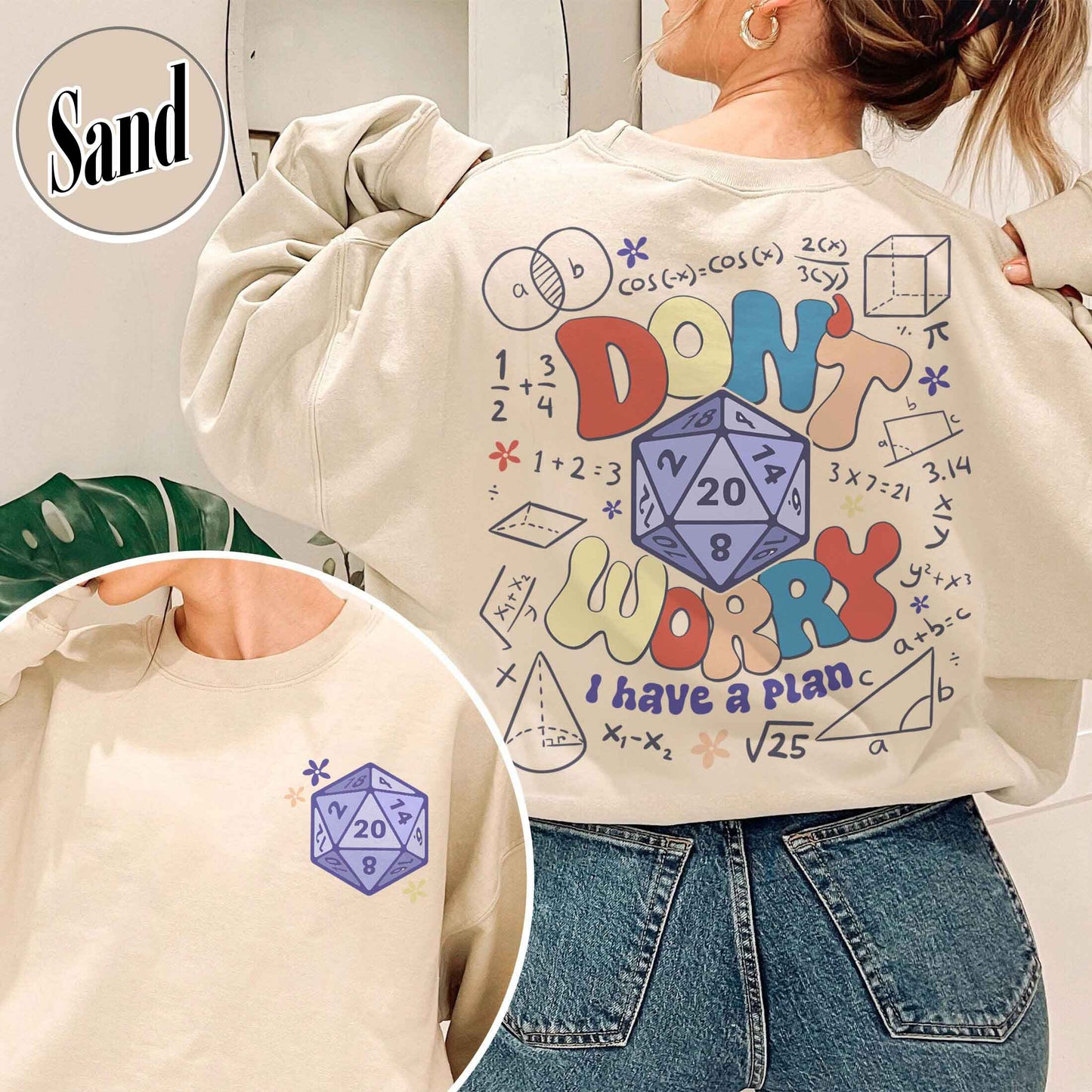 Dont Worry I Have a Plan Sweatshirt, Funny Dnd Dice Set, Gifts for Gamer, Playing Game, Funny Gamer Sweatshirt, DND Sweatshirt, Dnd Gift for Dad