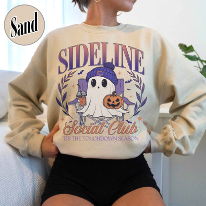 Custom Game Day Social Club Football Sweatshirt, Personalized Sideline Social Club Football Sweatshirt