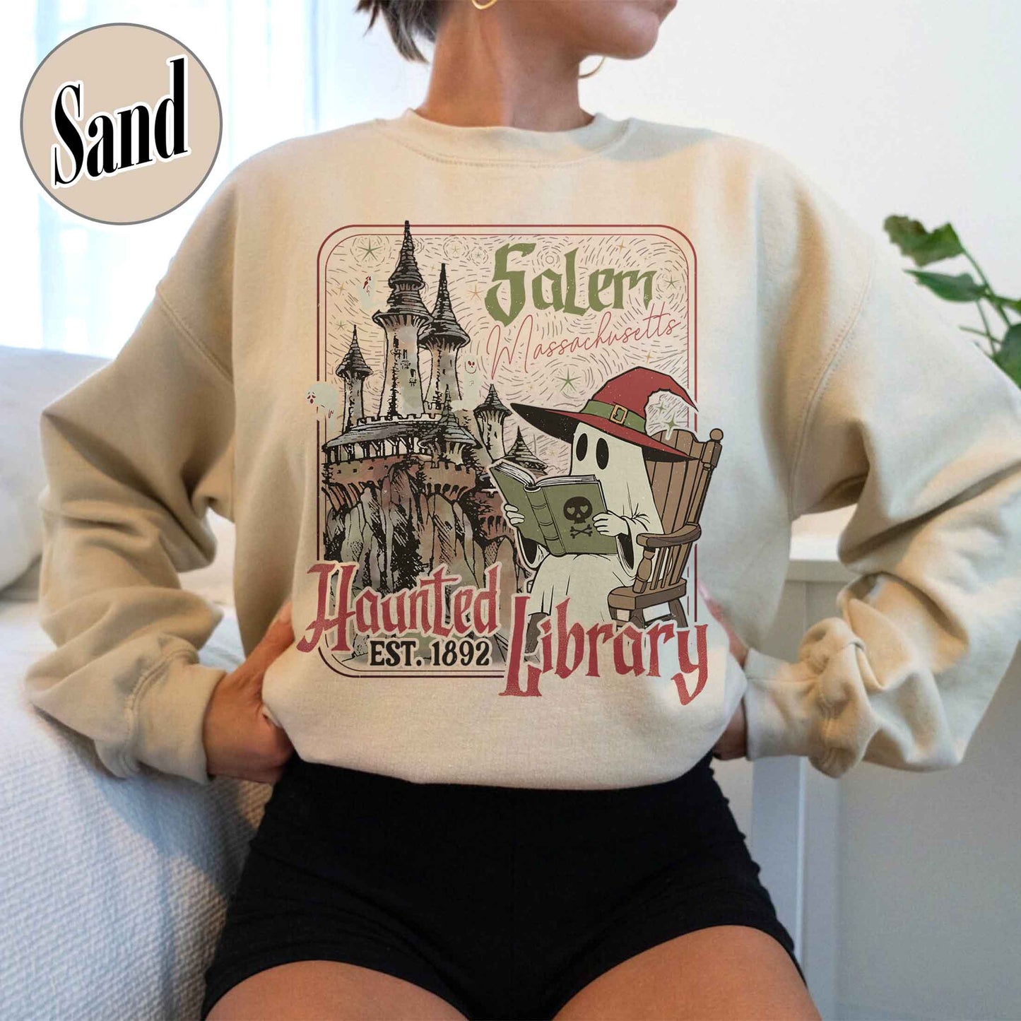 Halloween Book Lover Sweatshirt, the Haunted Library Sweatshirt, Salem Book Club Sweatshirt