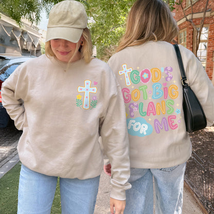 God’s Got Big Plans For Me Sweatshirt, Christian Kids Sweatshirt, Faith Graphic Sweatshirt, Religious Gift Sweatshirt