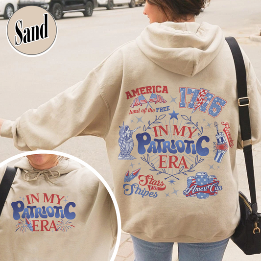 Patriotic Hoodie, America Retro Hoodie, Red White And Blue, Independence Day, Usa Flag, 4th Of July, Fourth Of July Hoodie