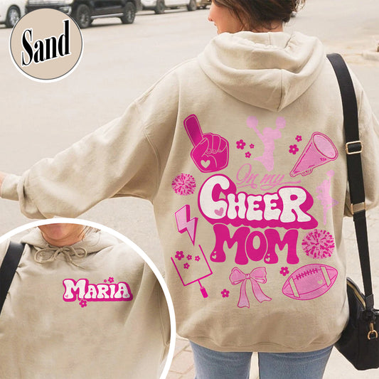 Football Mom Hoodie, In My Cheer Mom Era Hoodie, Custom Cheer Mom Summit Hoodie