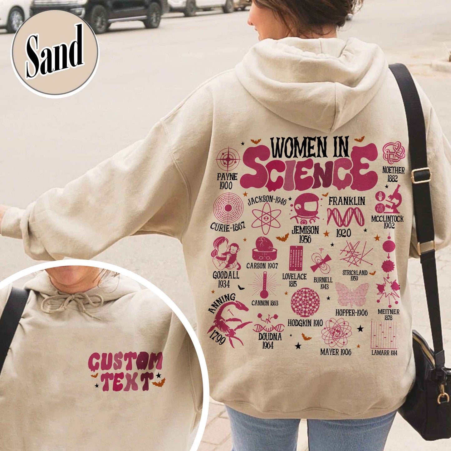 Feminist Hoodie, Women in Science Hoodie, Science Lover Gift Hoodie, Stem Hoodie