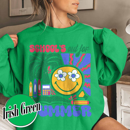 School Sweatshirt, School’s Out for Summer Sweatshirt, Happy Last Day of School Sweatshirt