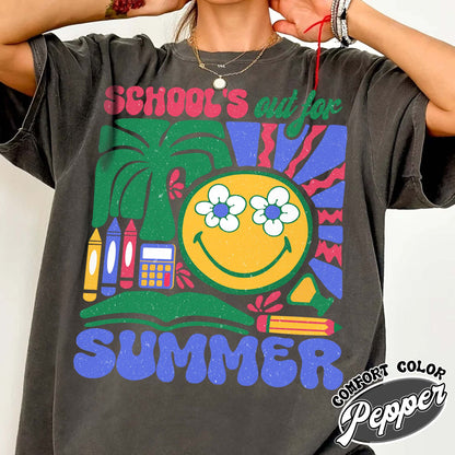 School Comfort Color Shirt, School’s Out for Summer Shirt, Happy Last Day of School Shirt