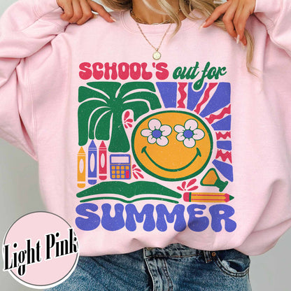 School Sweatshirt, School’s Out for Summer Sweatshirt, Happy Last Day of School Sweatshirt