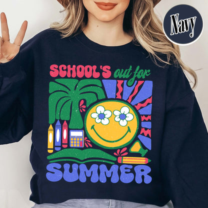 School Sweatshirt, School’s Out for Summer Sweatshirt, Happy Last Day of School Sweatshirt