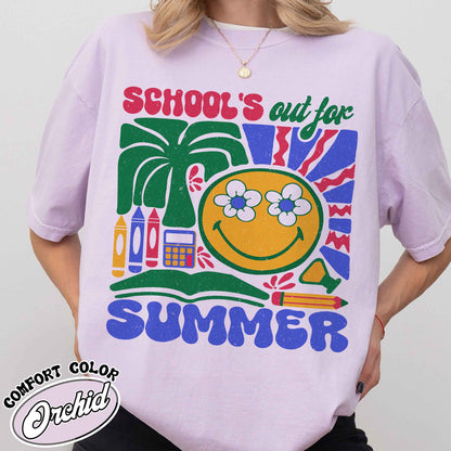 School Comfort Color Shirt, School’s Out for Summer Shirt, Happy Last Day of School Shirt