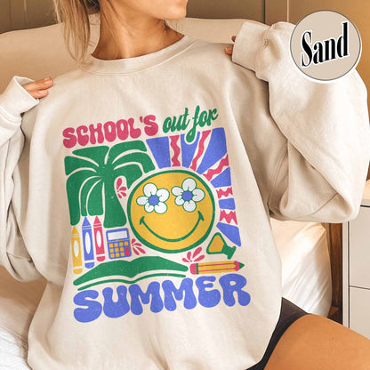 School Sweatshirt, School’s Out for Summer Sweatshirt, Happy Last Day of School Sweatshirt