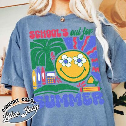 School Comfort Color Shirt, School’s Out for Summer Shirt, Happy Last Day of School Shirt
