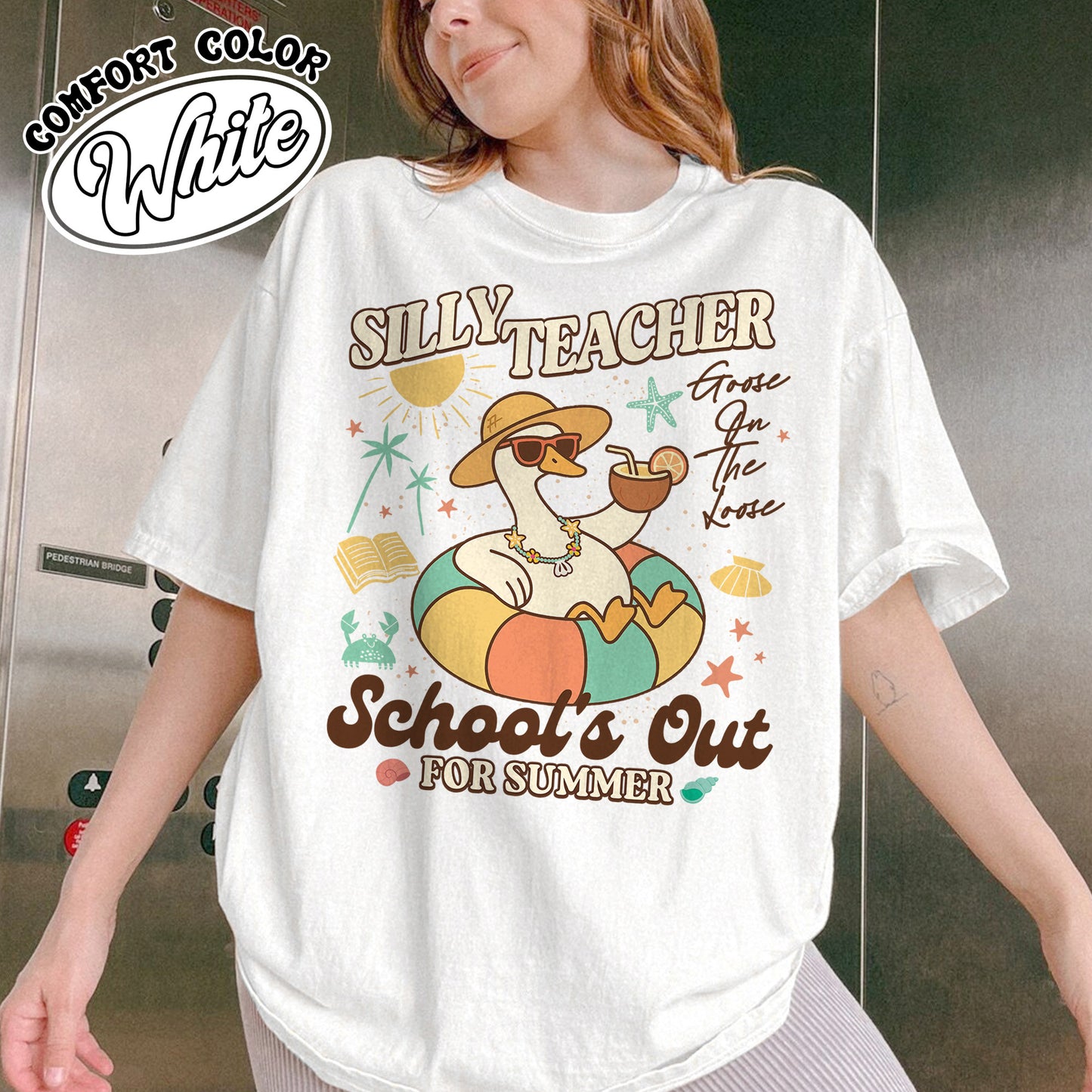 Schools out Comfort Color Shirt, Last Day of School Shirt, Schools Out for Summer Silly Goose Teacher Shirt