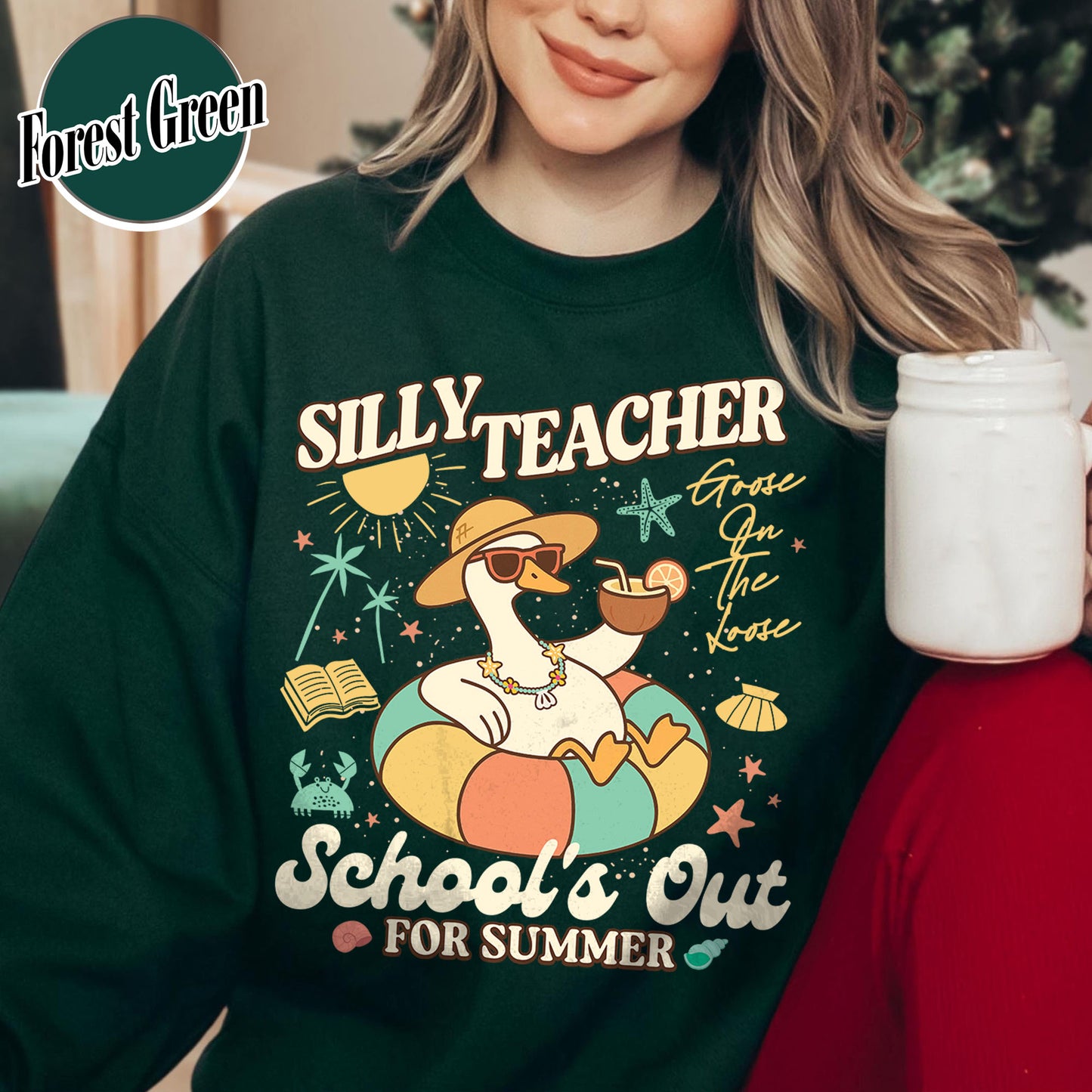 Schools out Sweatshirt, Last Day of School Sweatshirt, Schools Out for Summer Silly Goose Teacher Sweatshirt