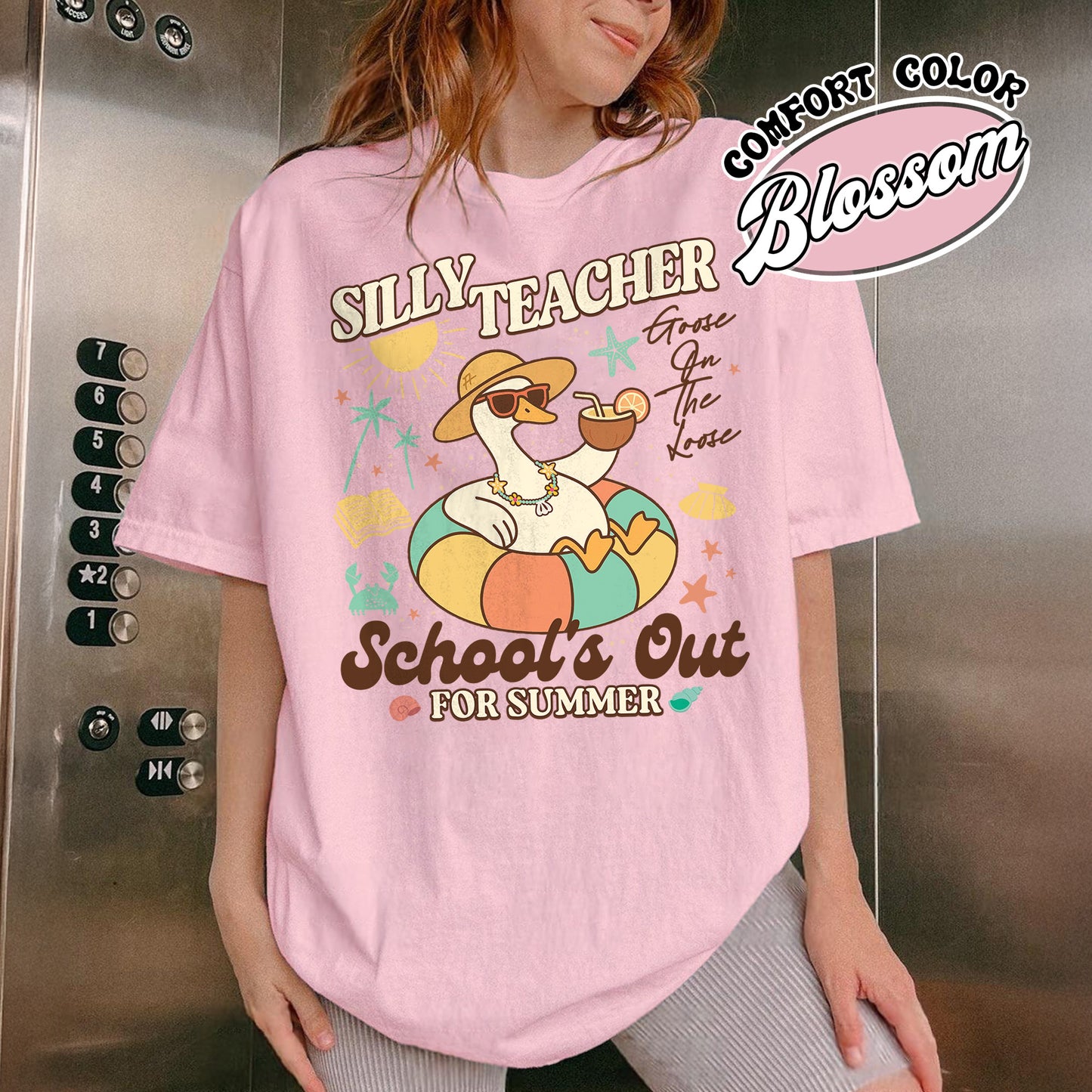 Schools out Comfort Color Shirt, Last Day of School Shirt, Schools Out for Summer Silly Goose Teacher Shirt