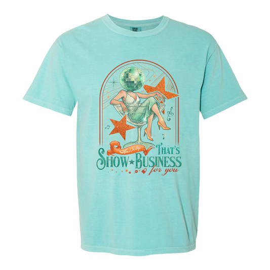 Showgirl Era Shirt, And Baby That’s Show Business For You Tee, Vintage Retro Quote Top, Concert Merch, Country Music Fan Gift - Comfort Colors Shirt