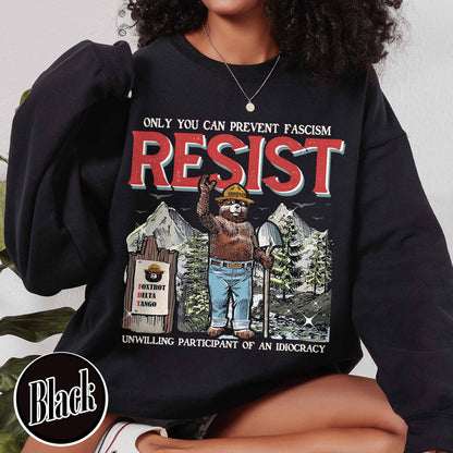 Smokey Bear Resist Sweatshirt,National Park Sweatshirt, Protect Our National Parks Sweatshirt