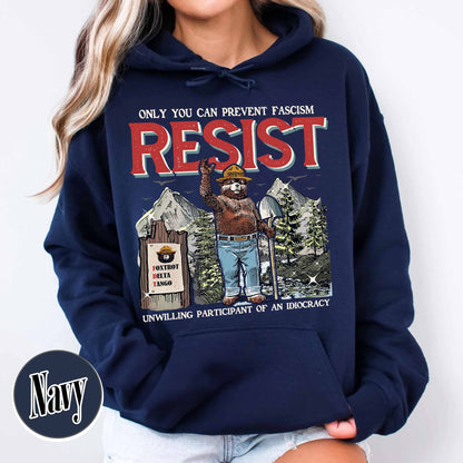 Smokey Bear Resist Hoodie,National Park Hoodie, Protect Our National Parks Hoodie