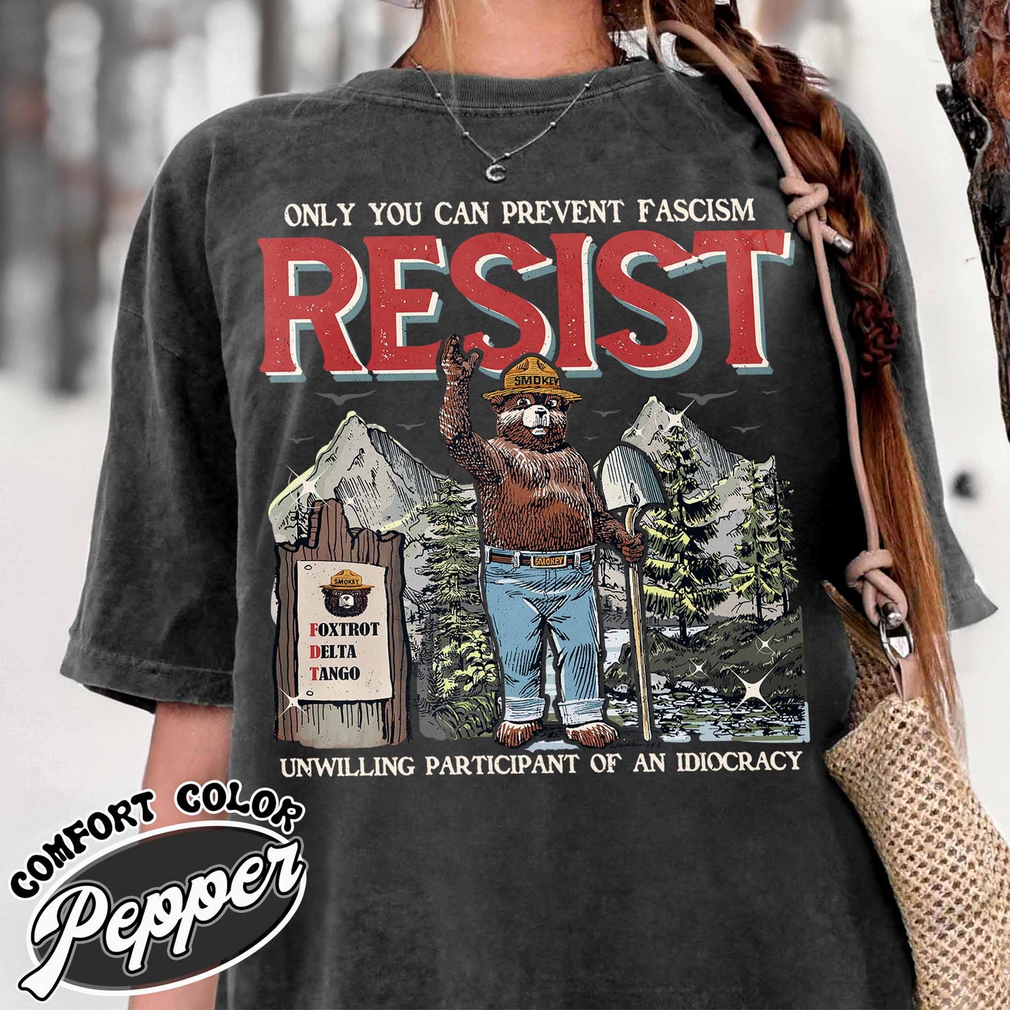 Smokey Bear Resist Comfort Colors Shirt,National Park Shirt, Protect Our National Parks Shirt
