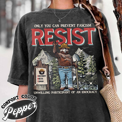 Smokey Bear Resist Comfort Colors Shirt,National Park Shirt, Protect Our National Parks Shirt