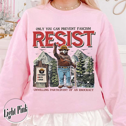 Smokey Bear Resist Sweatshirt,National Park Sweatshirt, Protect Our National Parks Sweatshirt