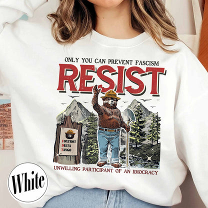 Smokey Bear Resist Sweatshirt,National Park Sweatshirt, Protect Our National Parks Sweatshirt