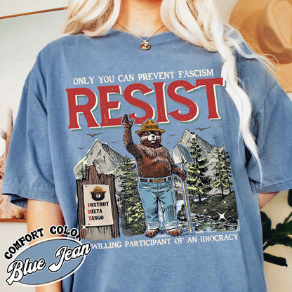 Smokey Bear Resist Comfort Colors Shirt,National Park Shirt, Protect Our National Parks Shirt