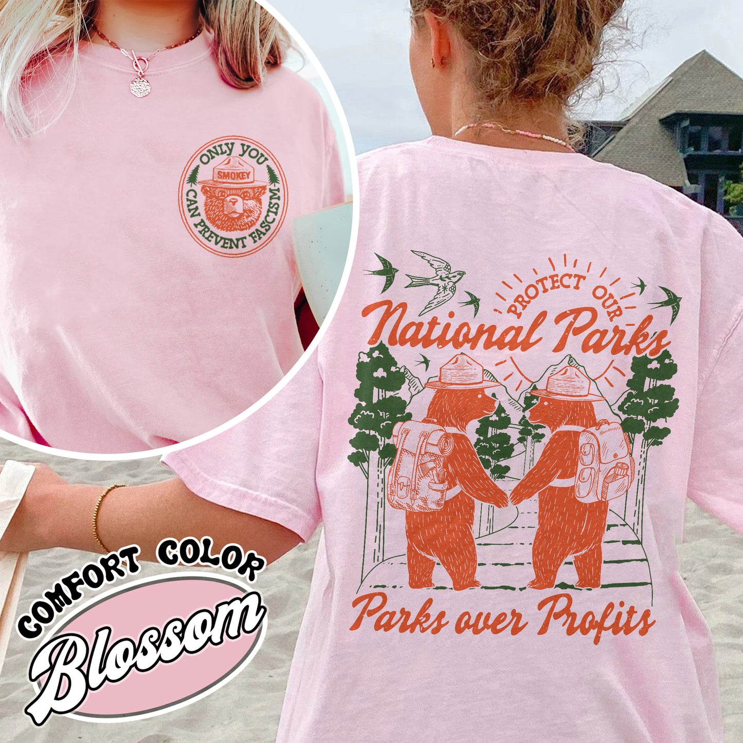 Smokey Bear Resist Comfort Colors Shirt, Parks Over Profits Protect Our National Park Shirt