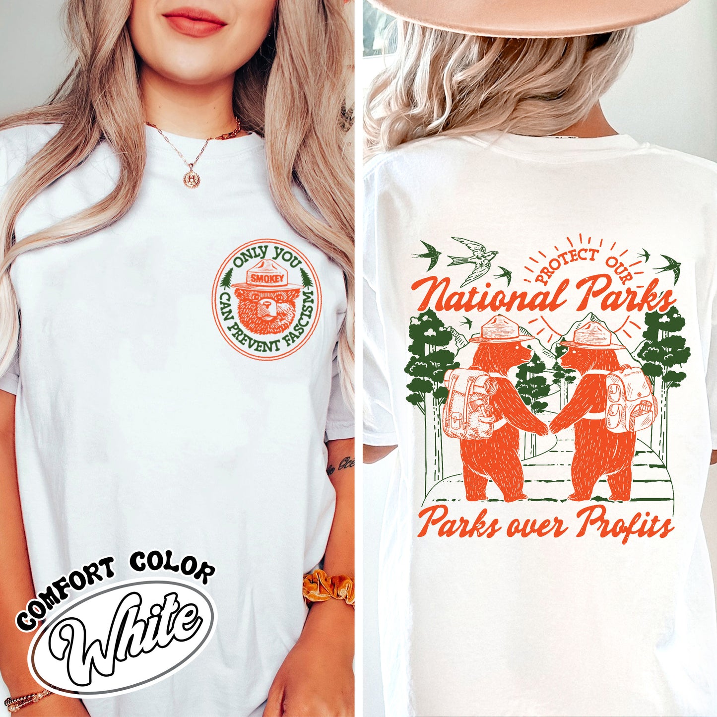 Smokey Bear Resist Comfort Colors Shirt, Parks Over Profits Protect Our National Park Shirt