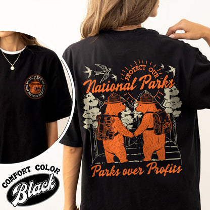 Smokey Bear Resist Comfort Colors Shirt, Parks Over Profits Protect Our National Park Shirt