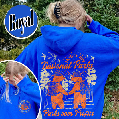 Smokey Bear Resist Hoodie, Parks Over Profits Protect Our National Park Hoodie