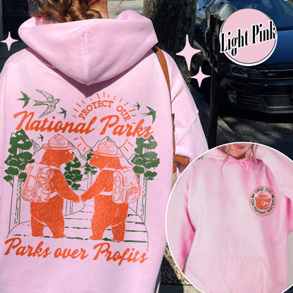 Smokey Bear Resist Hoodie, Parks Over Profits Protect Our National Park Hoodie