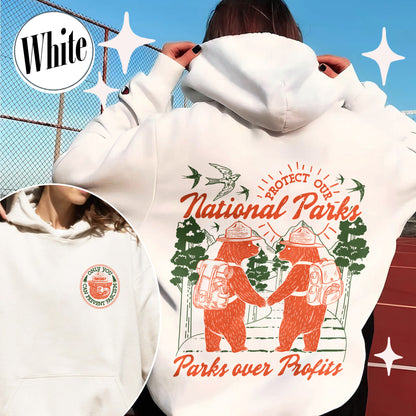 Smokey Bear Resist Hoodie, Parks Over Profits Protect Our National Park Hoodie