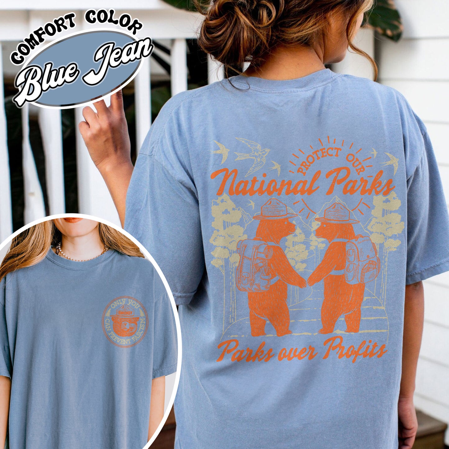 Smokey Bear Resist Comfort Colors Shirt, Parks Over Profits Protect Our National Park Shirt