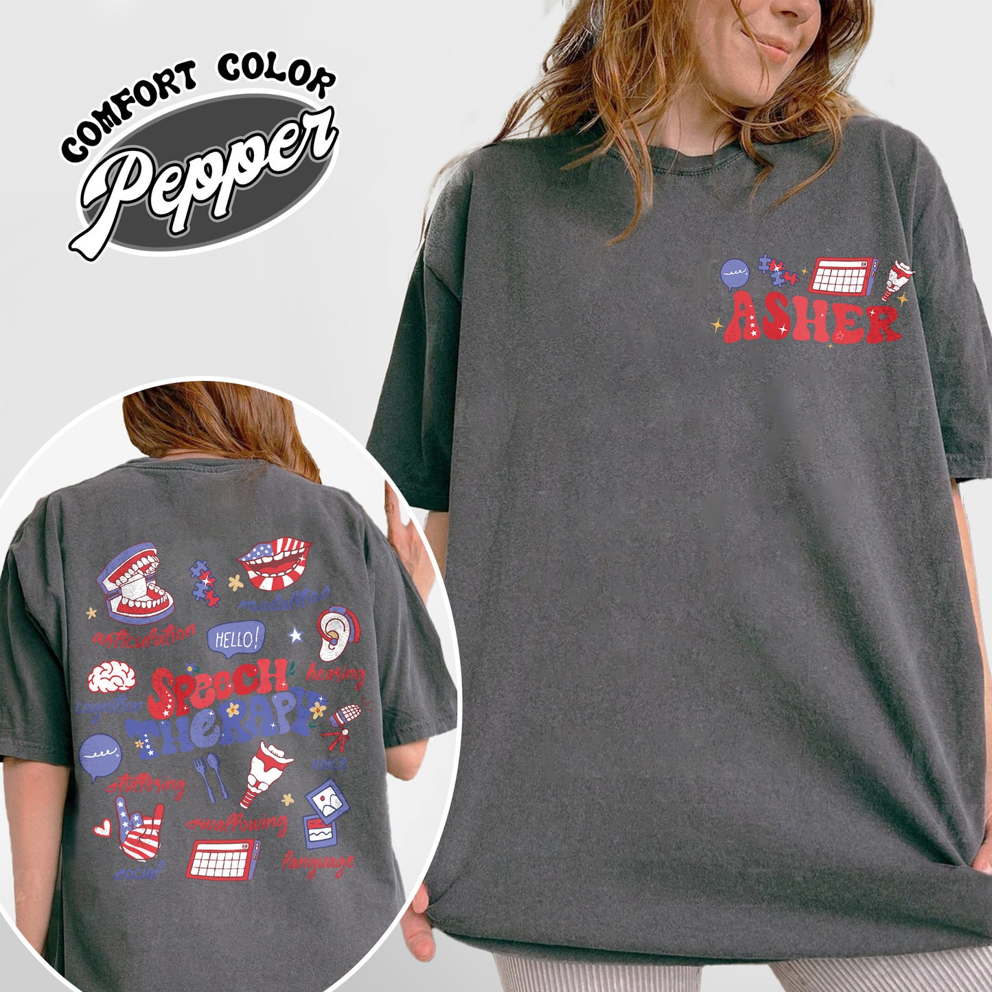 Speech Therapy Comfort Colors Shirt, SLP Shirt, Speech Language Pathologist Shirt, Speech Pathology Shirt