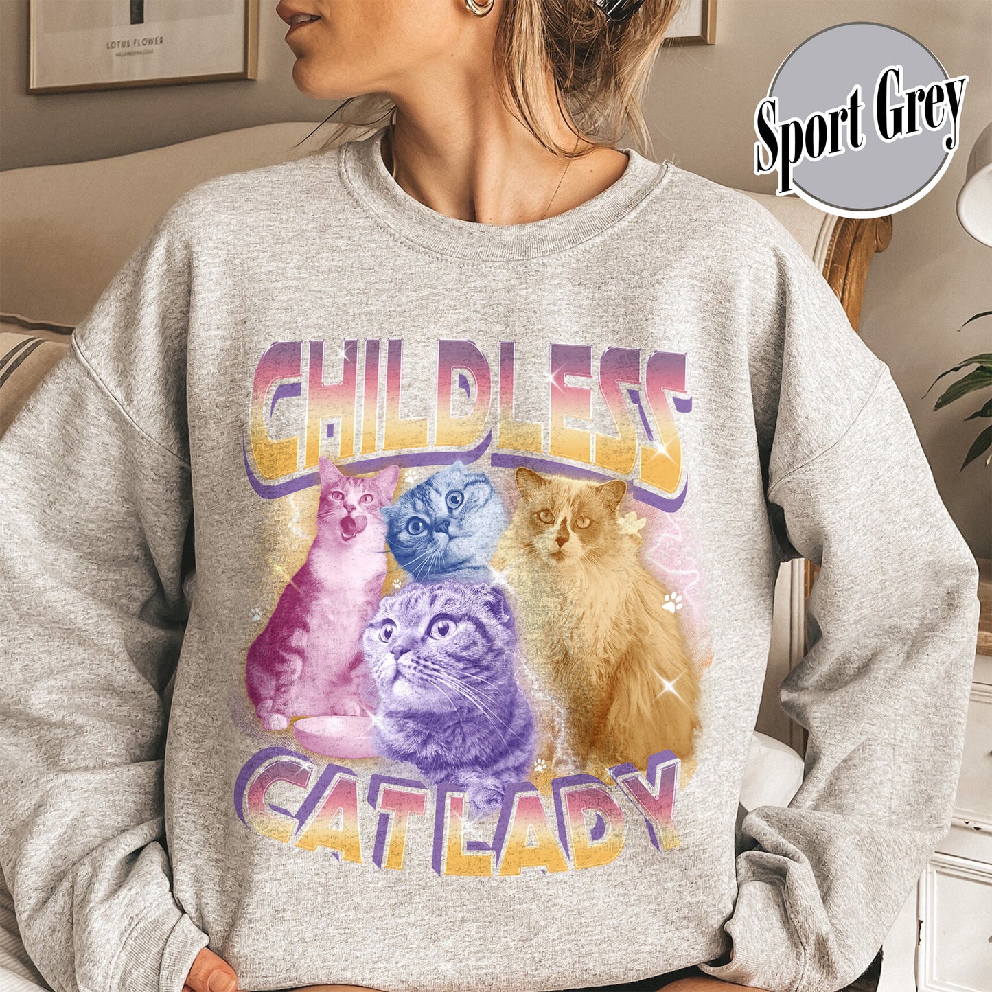 Election Sweatshirt, Childless Cat Lady Custom Bootleg 2024 Sweatshirt, Madame President Sweatshirt