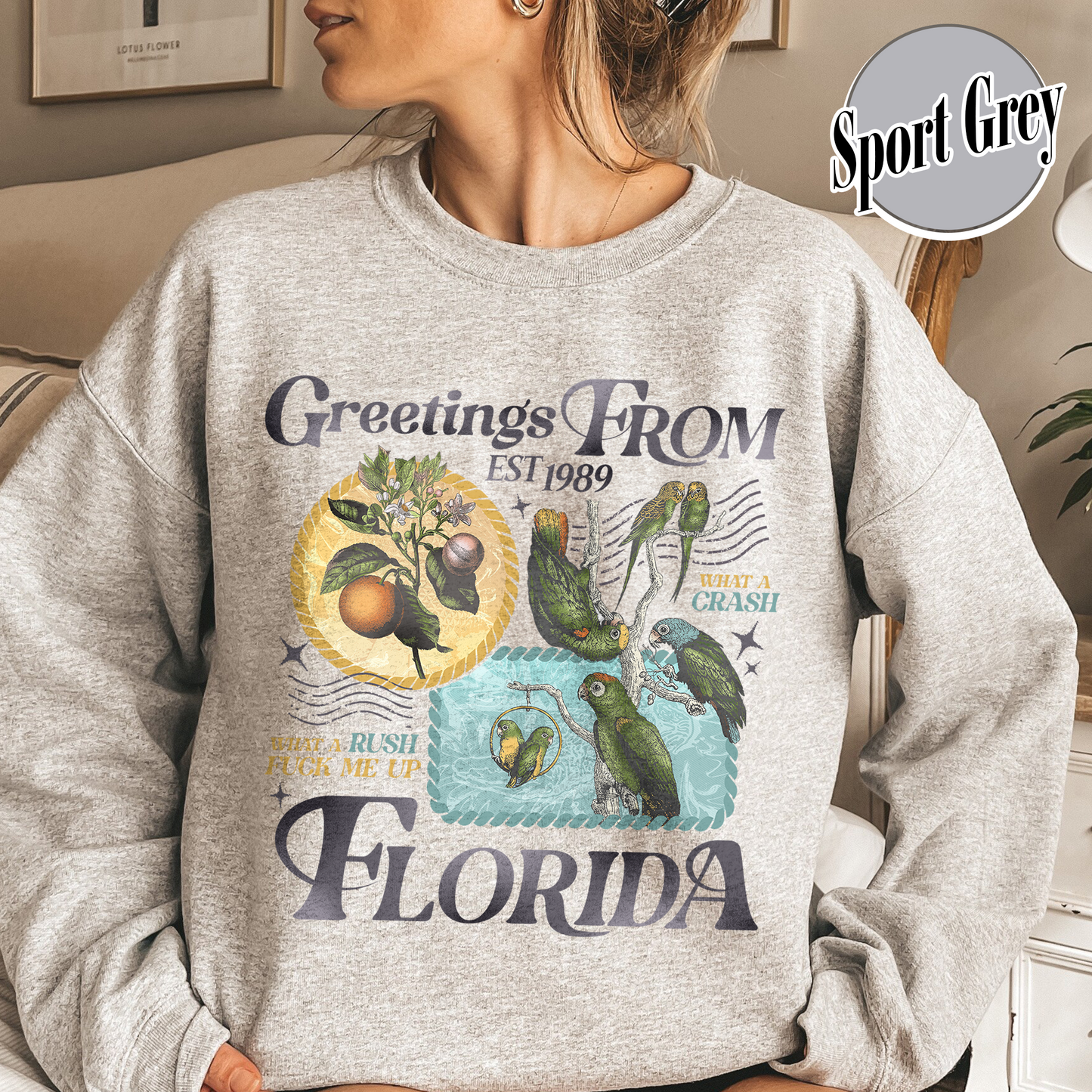 Florida!!! Sweatshirt, Palm Beach Sweatshirt, Girls Trip Sweatshirt, Trendy Summer, Ttpd Sweatshirt, Tropical Aesthetic Swiftie Gift, Summer Vibes