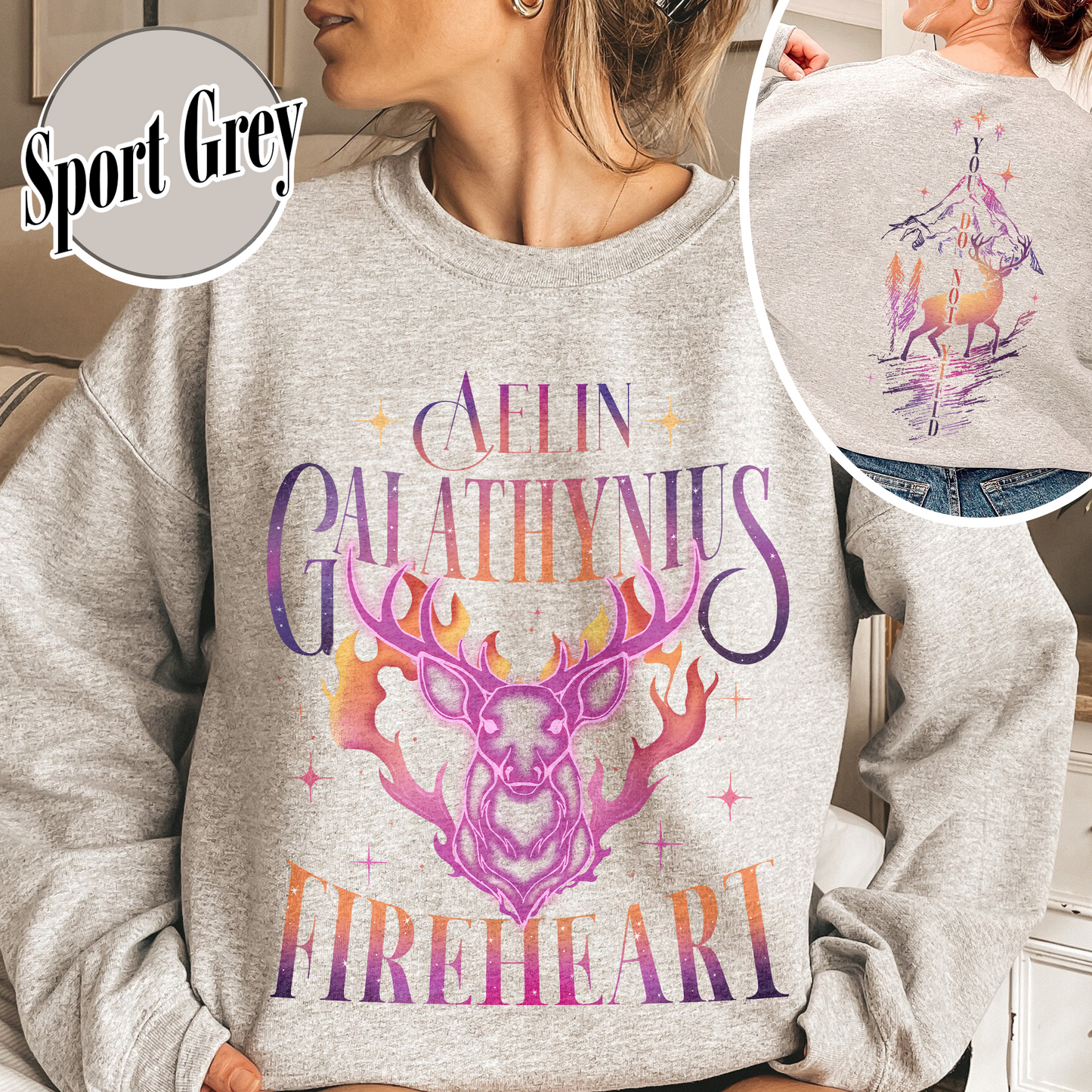 Fireheart Queen Aelin Sweathirt, Terrasen to Whatever End Fireheart, Fireheart Queen Aelin Sweathirt, You Do Not Yield Sweathirt, TOG Sweathirt