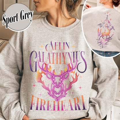 Fireheart Queen Aelin Sweathirt, Terrasen to Whatever End Fireheart, Fireheart Queen Aelin Sweathirt, You Do Not Yield Sweathirt, TOG Sweathirt