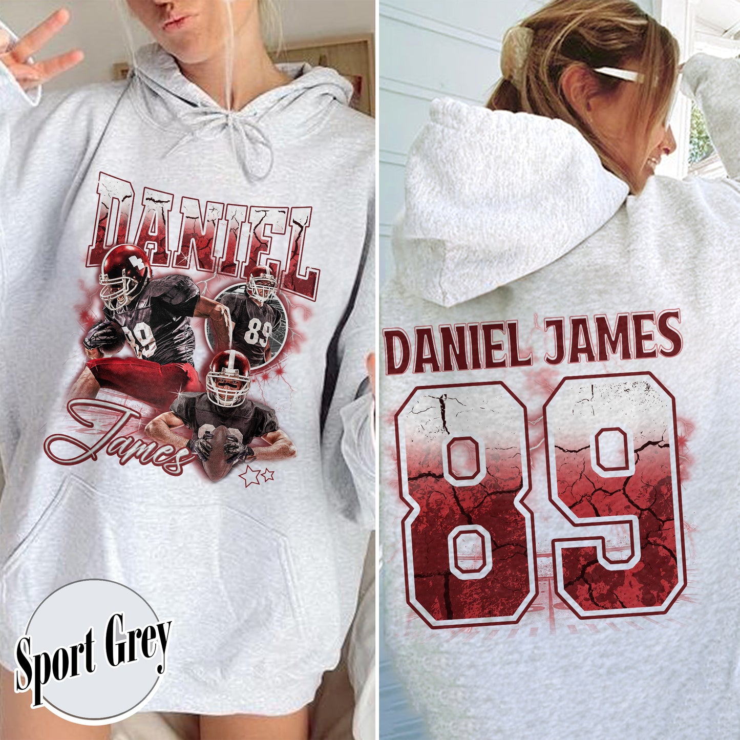 Bootleg Hoodie Football Hoodie, Bootleg Hoodie Football, Custom Face Hoodie Football, Custom Photo Football, Custom Football Hoodie With Picture