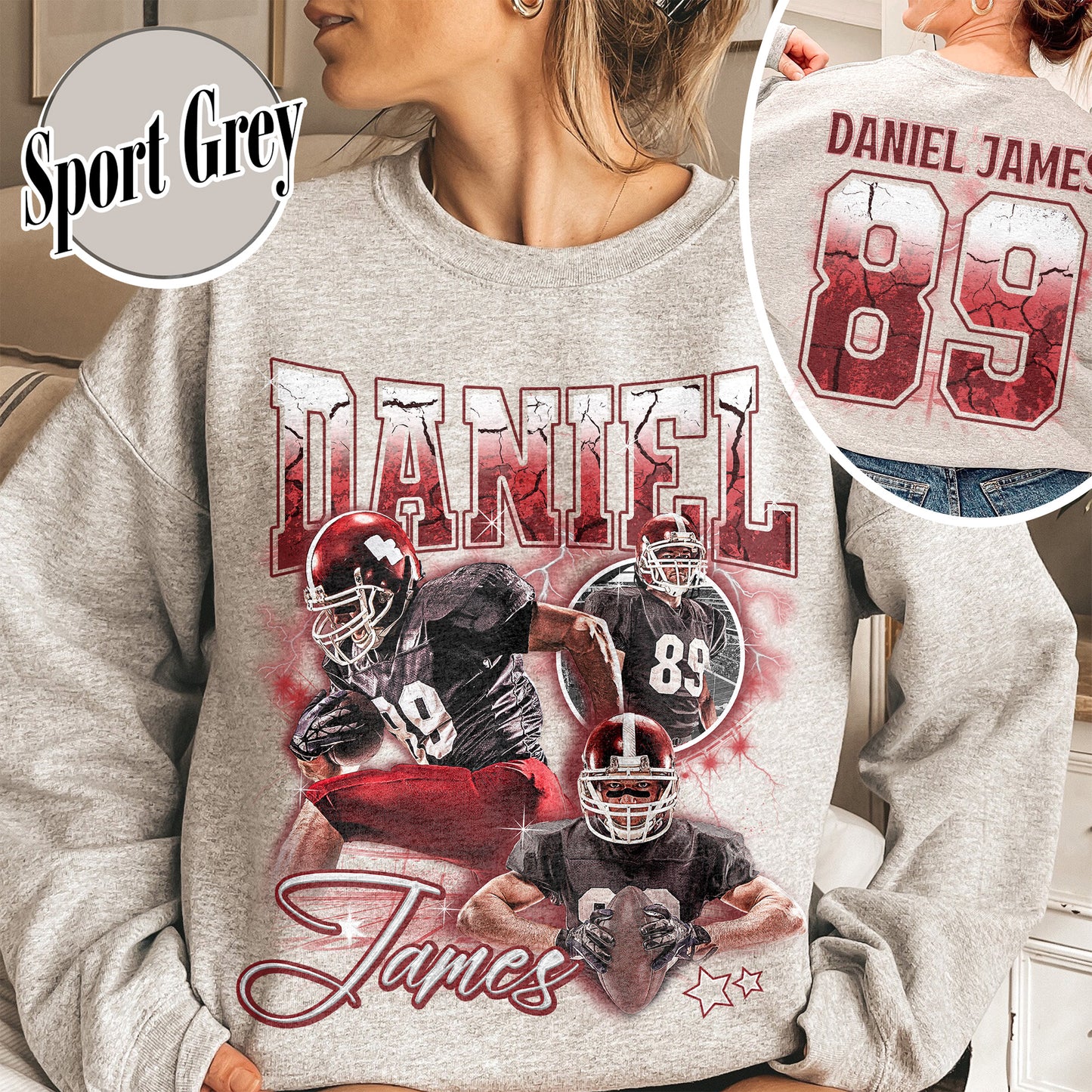 Bootleg Shirt Football Sweatshirt, Bootleg Sweatshirt Football, Custom Face Sweatshirt Football, Custom Photo Football, Custom Football With Picture