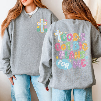 God’s Got Big Plans For Me Sweatshirt, Christian Kids Sweatshirt, Faith Graphic Sweatshirt, Religious Gift Sweatshirt