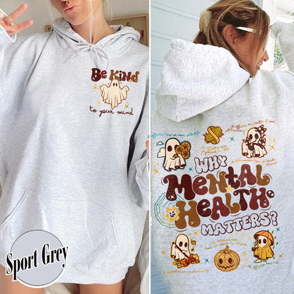 Halloween Mental Health Hoodie, Don’t Ghost Your Feelings Hoodie, Therapist School Counselor Hoodie
