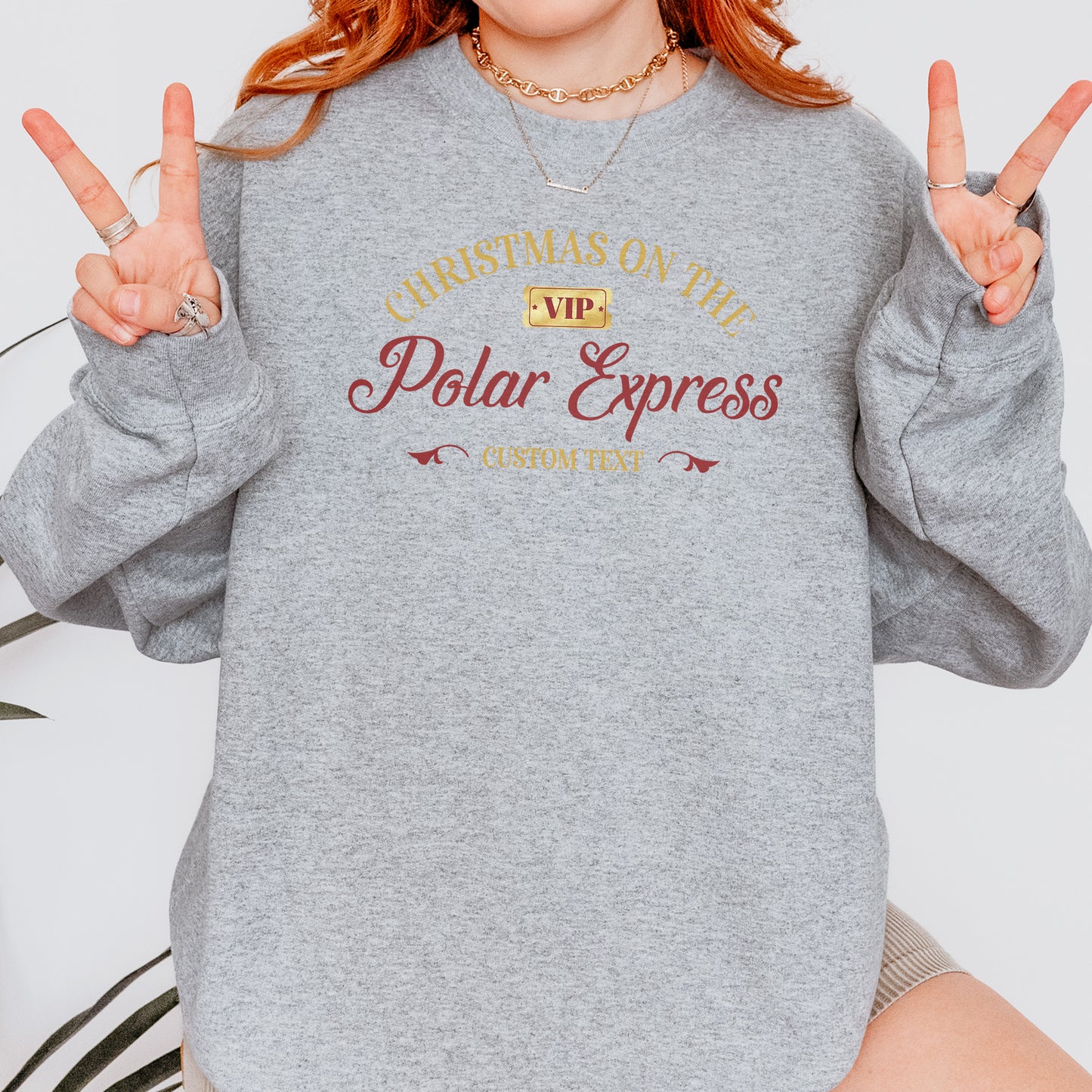 Polar Express Family Christmas Sweatshirt, Custom Matching Holiday Sweatshirt, Personalized Christmas Sweatshirt