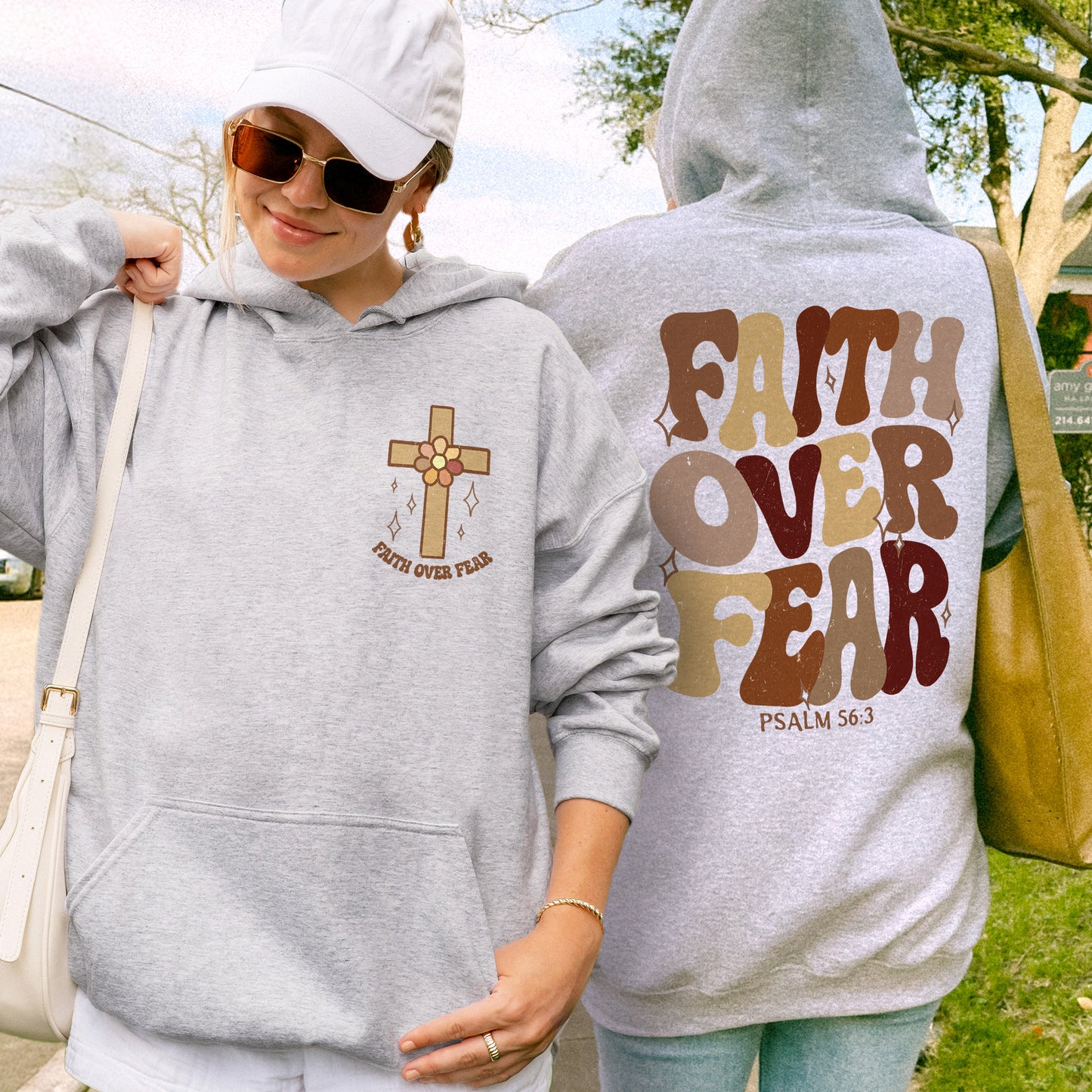 Faith Over Fear Christian Psalm Hoodie