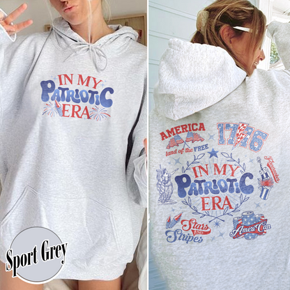 Patriotic Hoodie, America Retro Hoodie, Red White And Blue, Independence Day, Usa Flag, 4th Of July, Fourth Of July Hoodie