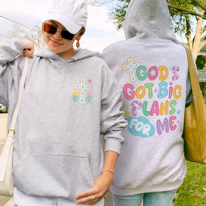 God’s Got Big Plans For Me Hoodie, Christian Kids Hoodie, Faith Graphic Hoodie, Religious Gift Hoodie